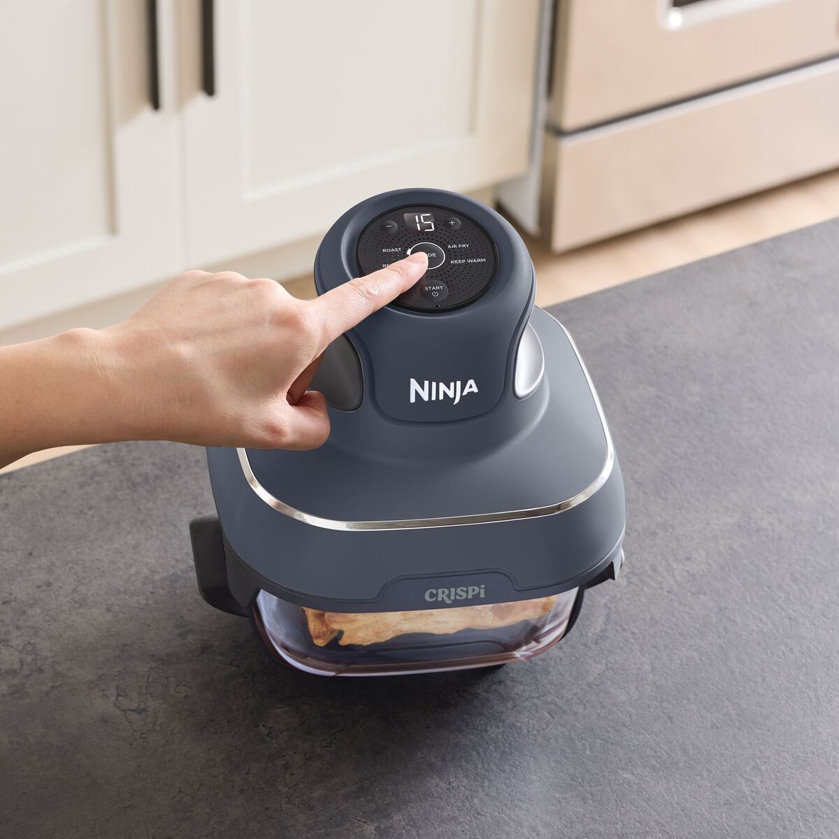Ninja Crispi 4-in-1 Portable Glass Air Fryer Cooking System Cyberspace