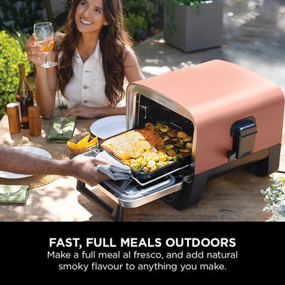 Ninja Woodfire Outdoor Oven with Stand & Pizza Peel Silver/Black DSN001