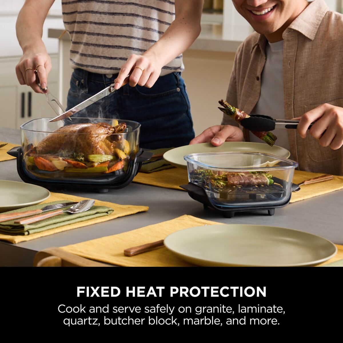 Ninja Crispi 4-in-1 Portable Glass Air Fryer Cooking System Cyberspace