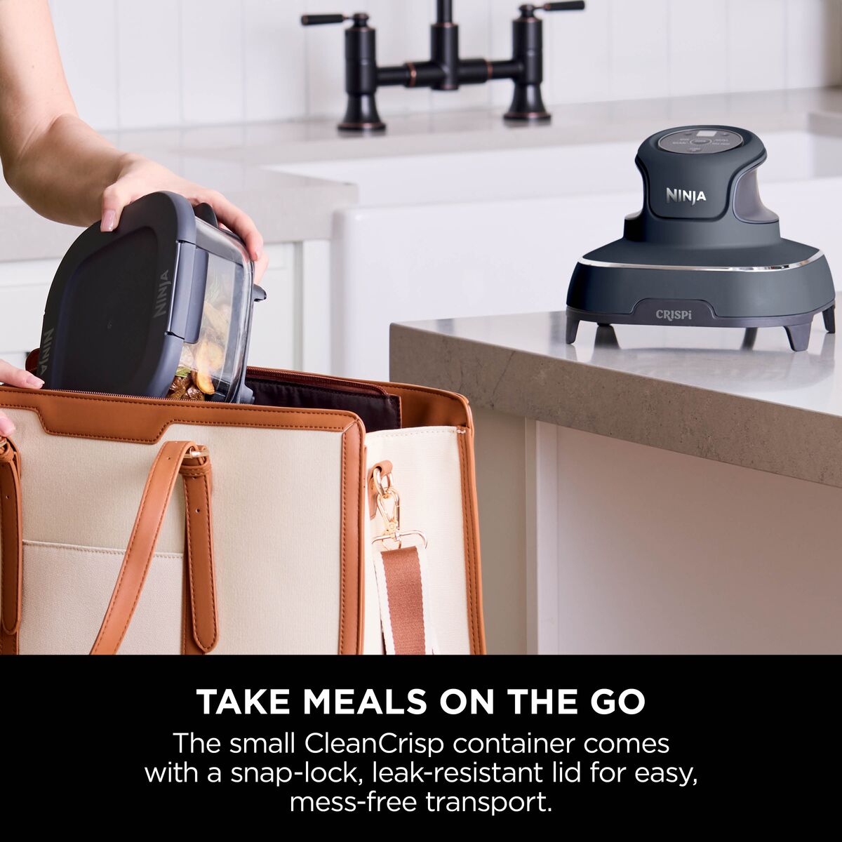 Ninja Crispi 4-in-1 Portable Glass Air Fryer Cooking System Cyberspace
