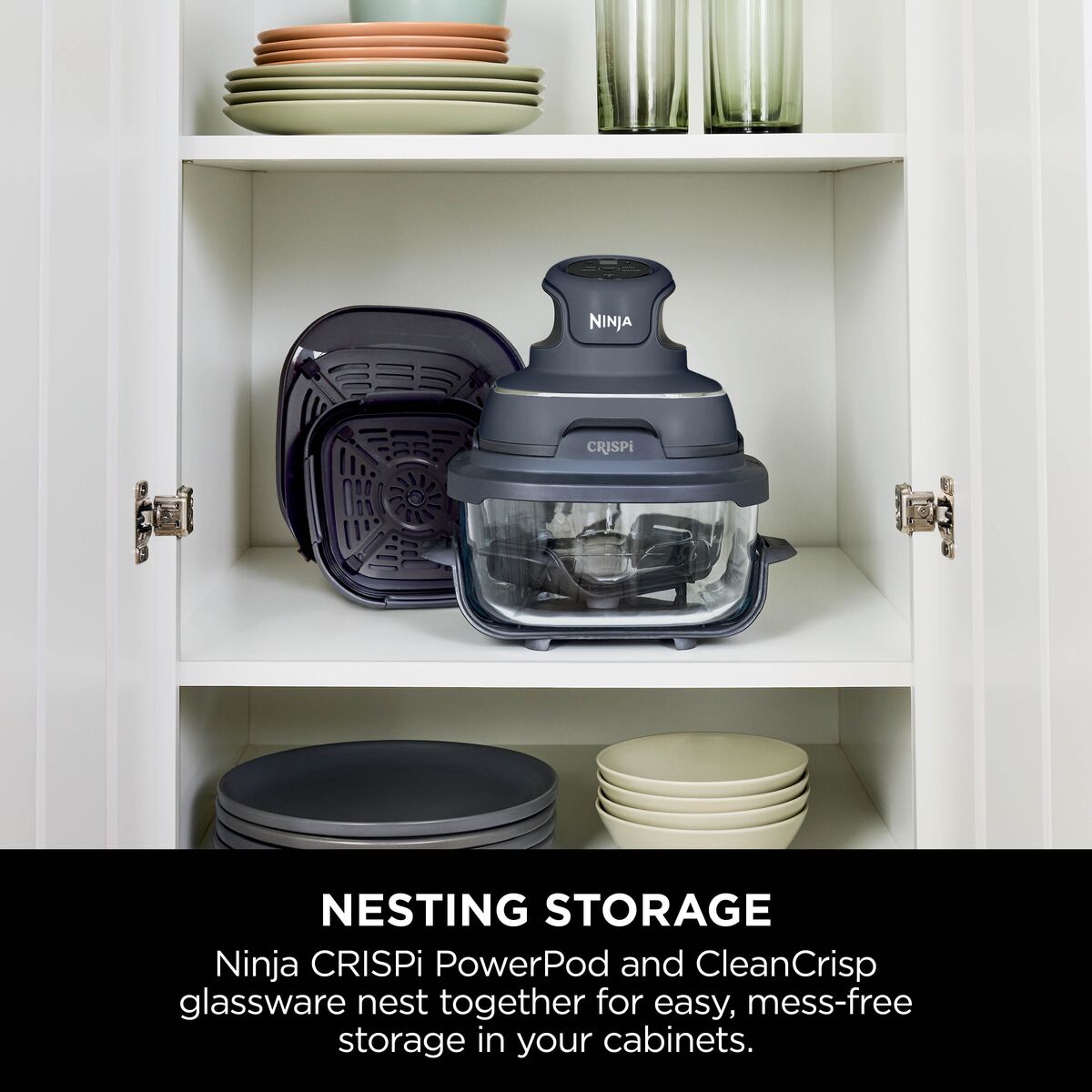 Ninja Crispi 4-in-1 Portable Glass Air Fryer Cooking System Cyberspace