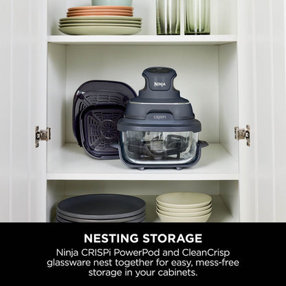 Ninja Crispi 4-in-1 Portable Glass Air Fryer Cooking System Cyberspace