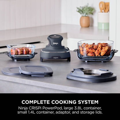 Ninja Crispi 4-in-1 Portable Glass Air Fryer Cooking System Cyberspace