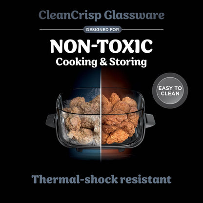 Ninja Crispi 4-in-1 Portable Glass Air Fryer Cooking System Cyberspace