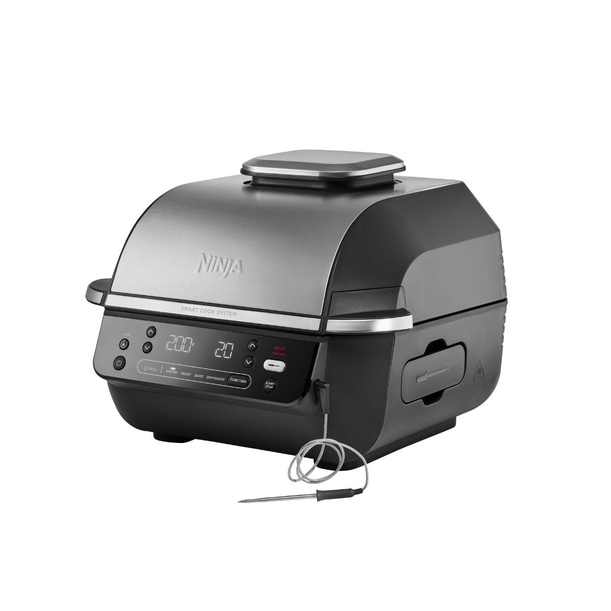 Ninja 5-in-1 Grill & Air Fryer 5.7L Black/Steel EG351ME