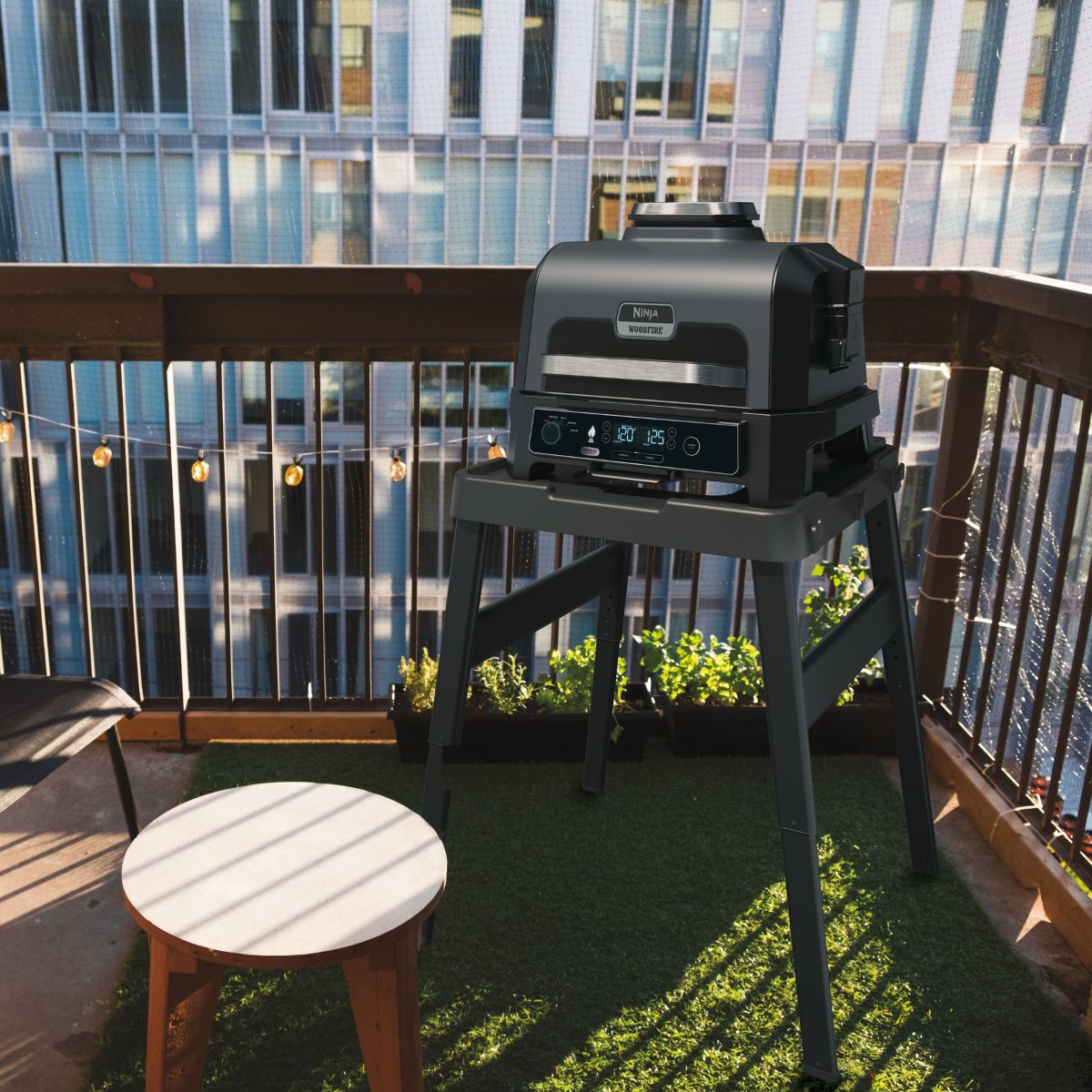 Ninja Woodfire Pro XL Electric BBQ Grill & Smoker Grey/Black OG850ME