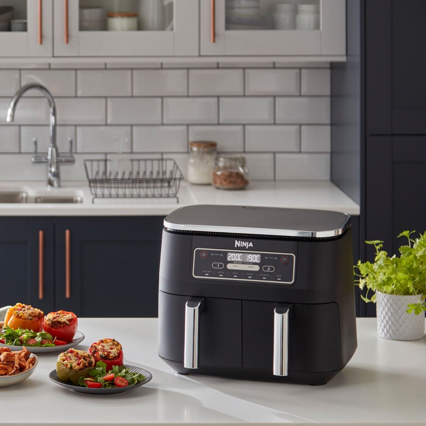 Ninja Foodi Dual Zone Air Fryer 7.6L Black AF300ME
