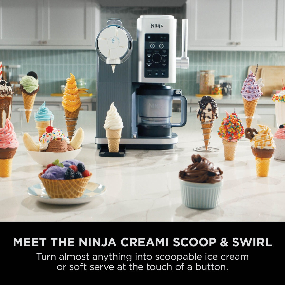 Ninja CREAMi Swirl 13-in-1 Soft Serve & Ice Cream Maker NC701UK