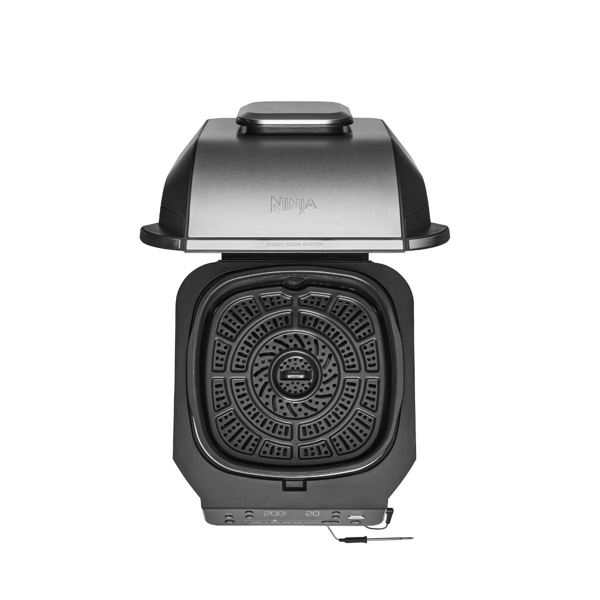 Ninja 5-in-1 Grill & Air Fryer 5.7L Black/Steel EG351ME