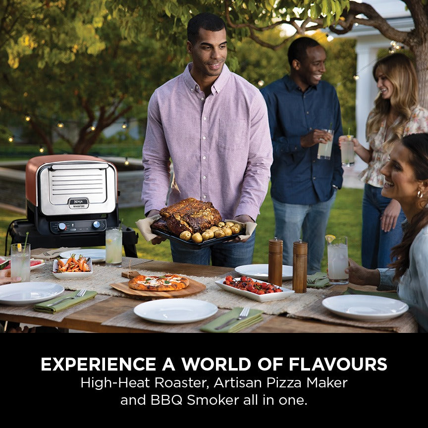 Ninja Woodfire Outdoor Oven with Stand & Pizza Peel Silver/Black DSN001