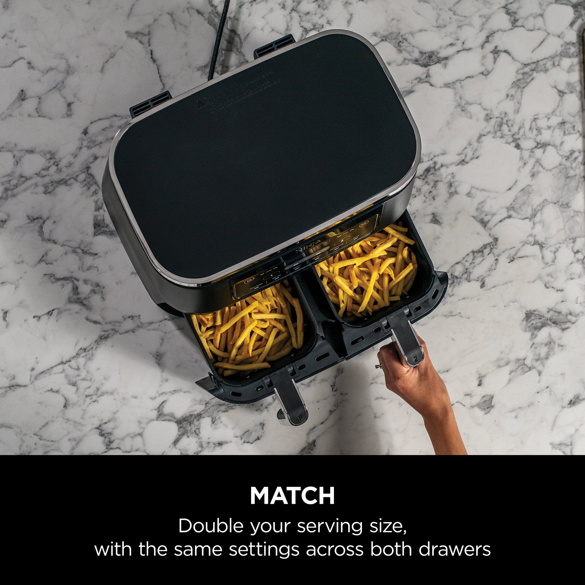 Ninja Foodi Dual Zone Air Fryer 7.6L Black AF300ME