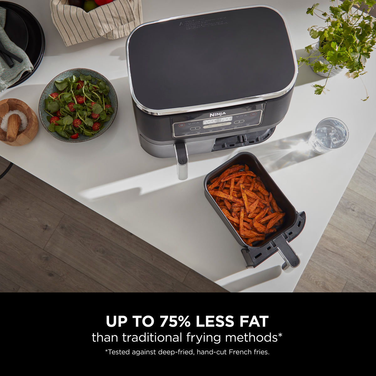 Ninja Foodi Dual Zone Air Fryer 7.6L Black AF300ME
