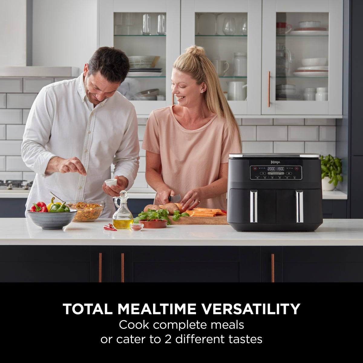 Ninja Foodi Dual Zone Air Fryer 7.6L Black AF300ME