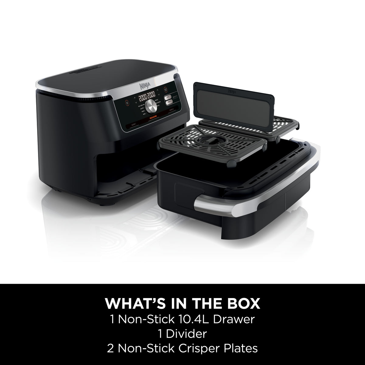 Ninja Foodi FlexDrawer MegaZone 7-in-1 Air Fryer 10.4L Black AF500ME