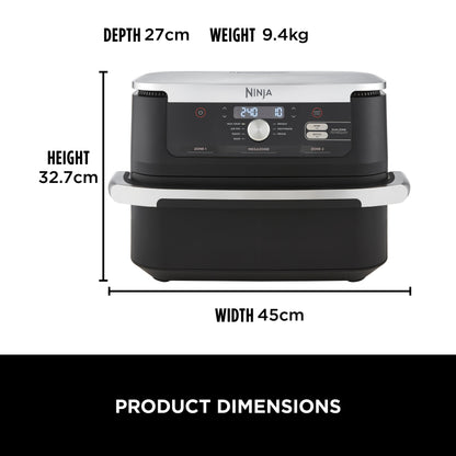 Ninja Foodi FlexDrawer MegaZone 7-in-1 Air Fryer 10.4L Black AF500ME