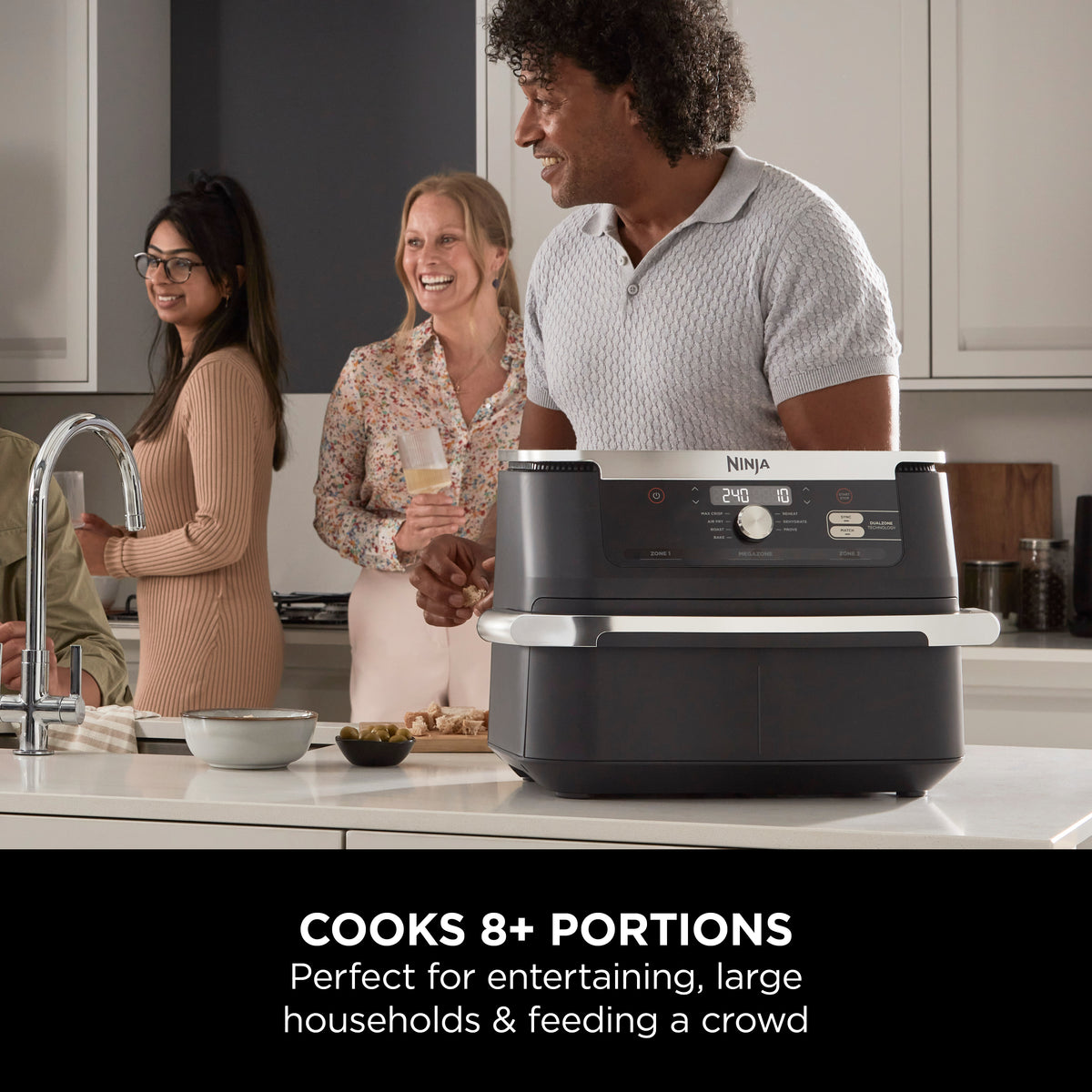 Ninja Foodi FlexDrawer MegaZone 7-in-1 Air Fryer 10.4L Black AF500ME