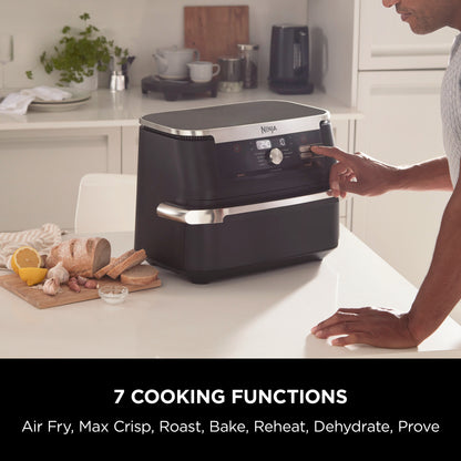 Ninja Foodi FlexDrawer MegaZone 7-in-1 Air Fryer 10.4L Black AF500ME