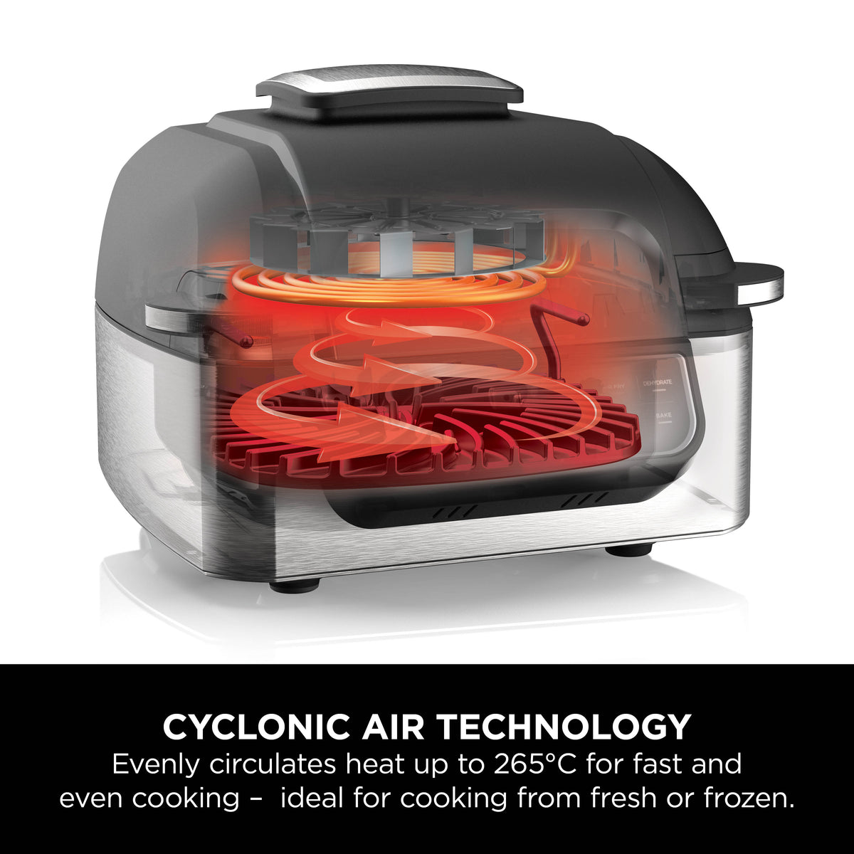 Ninja Foodi Health Grill & Air Fryer 5.7L Black/Steel AG301ME