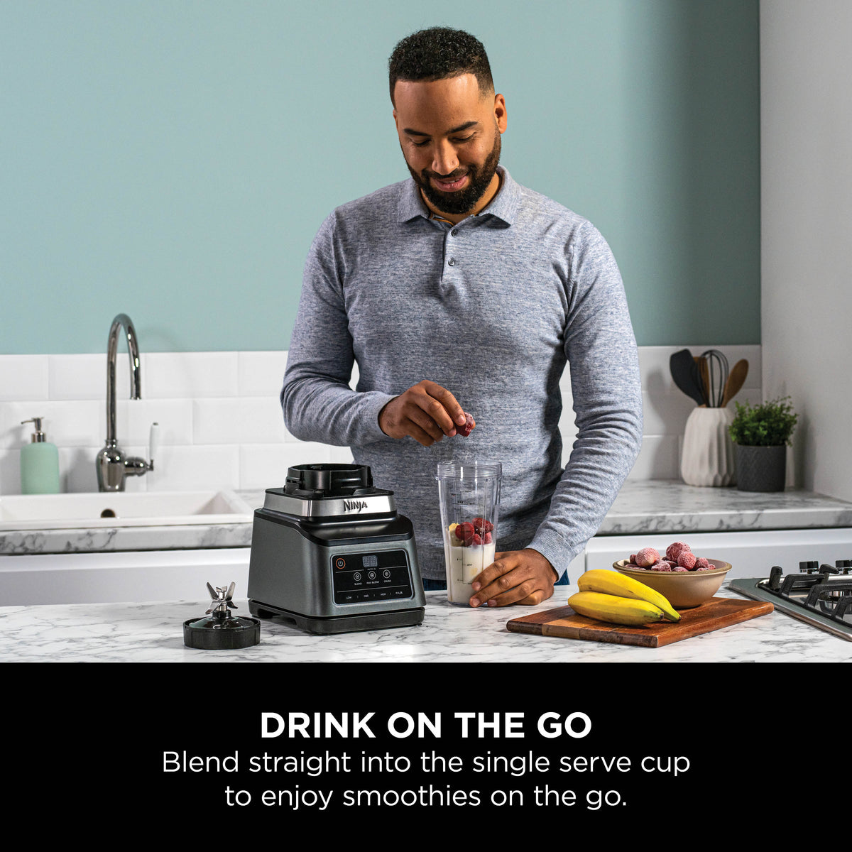 Ninja 2-in-1 Blender Kitchen System 2.1L Black BN750ME