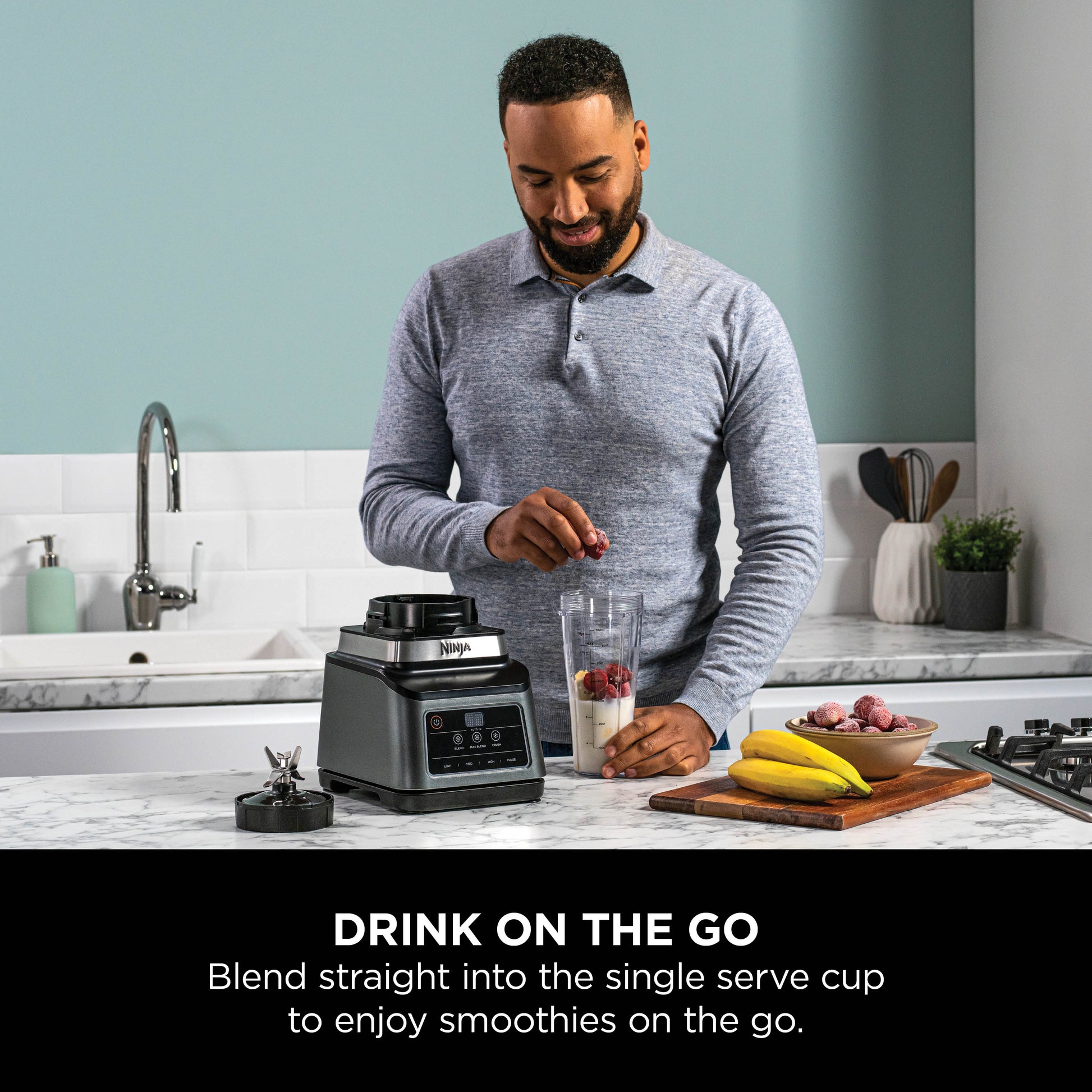 Ninja 2-in-1 Blender Kitchen System 2.1L Black BN750ME