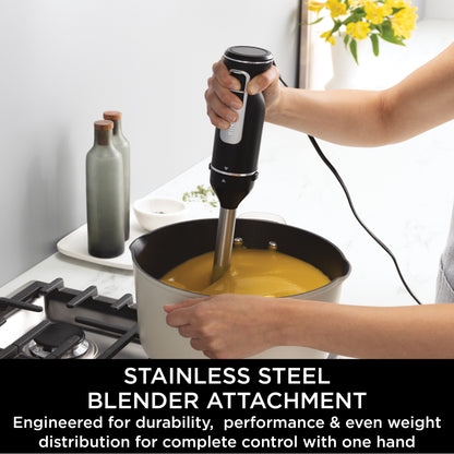 Ninja Foodi 3-in-1 Hand Blender Mixer & Chopper 700ML Black CI100ME