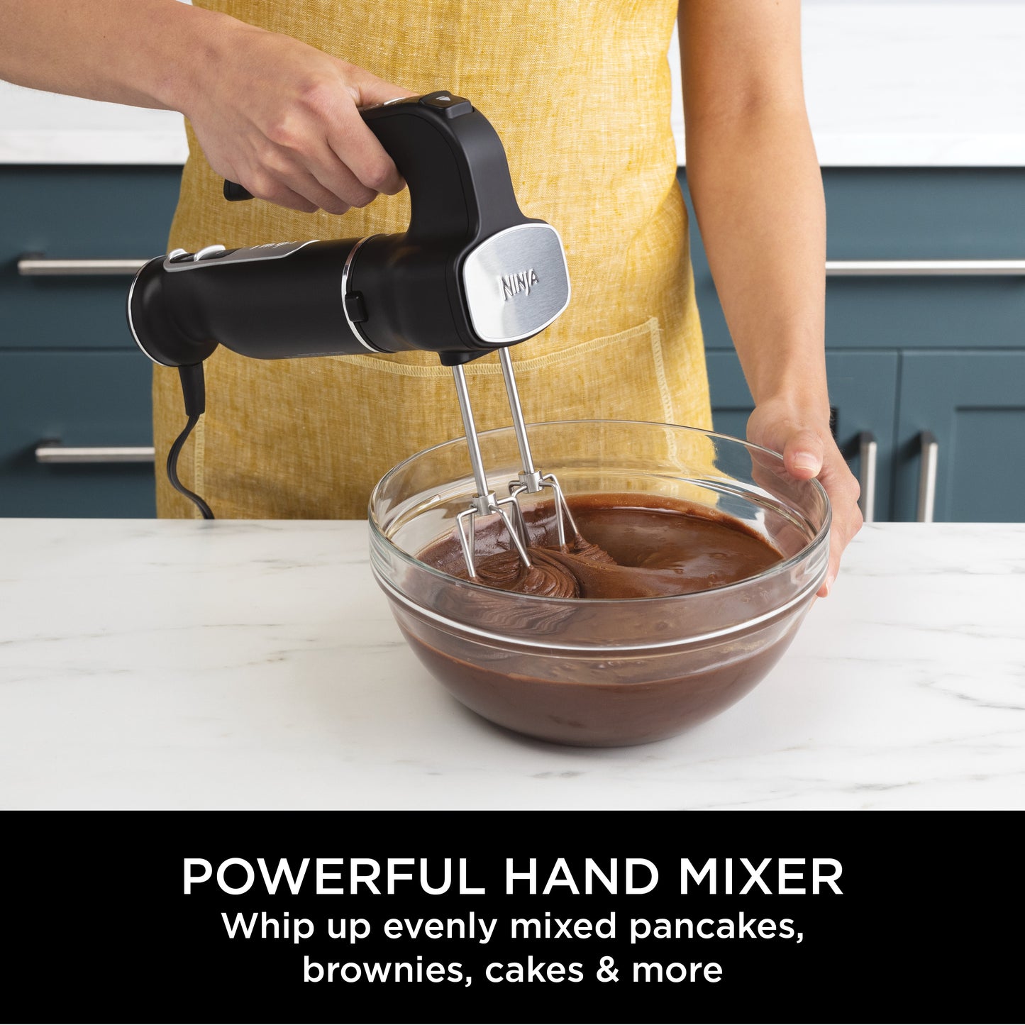 Ninja Foodi 3-in-1 Hand Blender Mixer & Chopper 700ML Black CI100ME