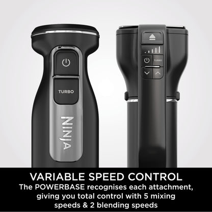 Ninja Foodi 3-in-1 Hand Blender Mixer & Chopper 700ML Black CI100ME