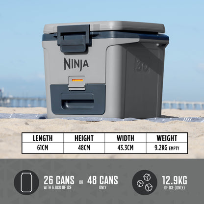 Ninja FrostVault 30QT Hard Cooler with Dry Zone Grey FB131UKGY