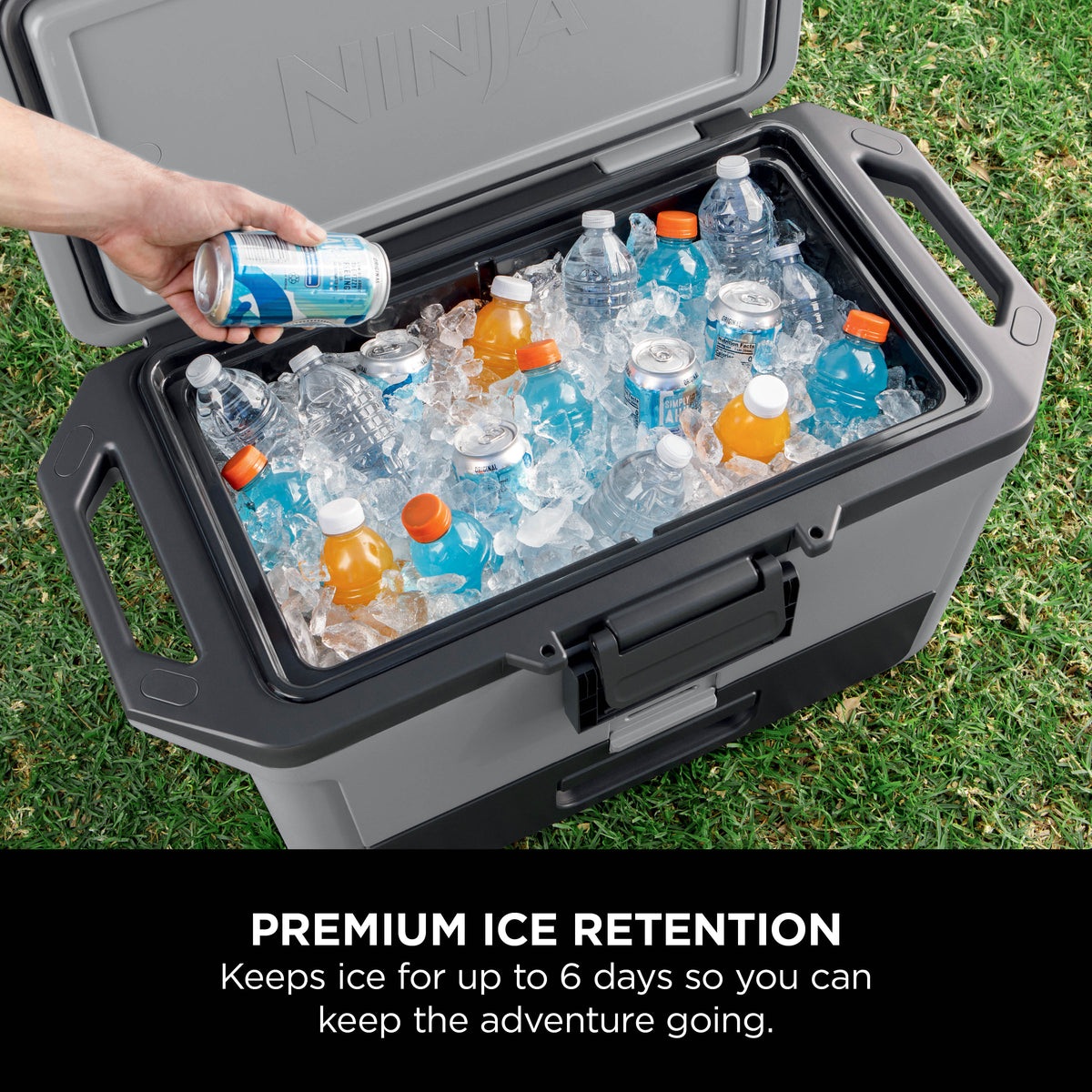 Ninja FrostVault 50QT Hard Cooler with Dry Zone Grey FB151UKGY