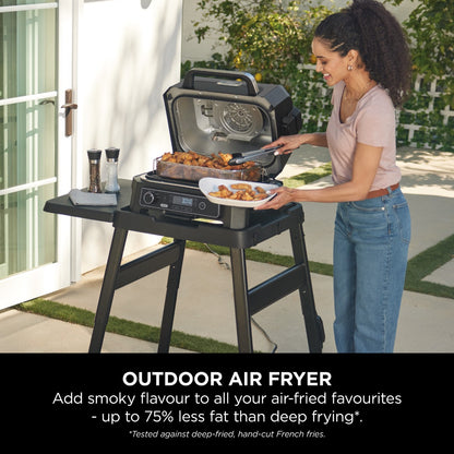 Ninja Woodfire Pro XL Electric BBQ Grill & Smoker Grey/Black OG850ME