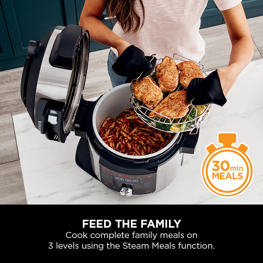 Ninja Foodi MAX 15-in-1 SmartLid Multi-Cooker 7.5L Stainless Steel/Black OL750ME