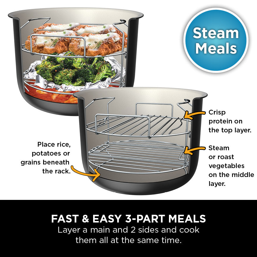 Ninja Foodi MAX 15-in-1 SmartLid Multi-Cooker 7.5L Stainless Steel/Black OL750ME