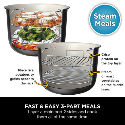 Ninja Foodi MAX 15-in-1 SmartLid Multi-Cooker 7.5L Stainless Steel/Black OL750ME