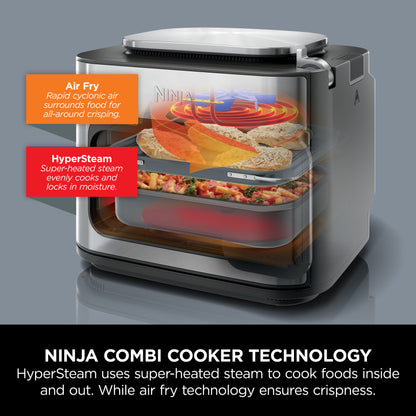 Ninja Combi 12-in-1 Multi-Cooker Oven & Air Fryer 12.5L Grey SFP700ME