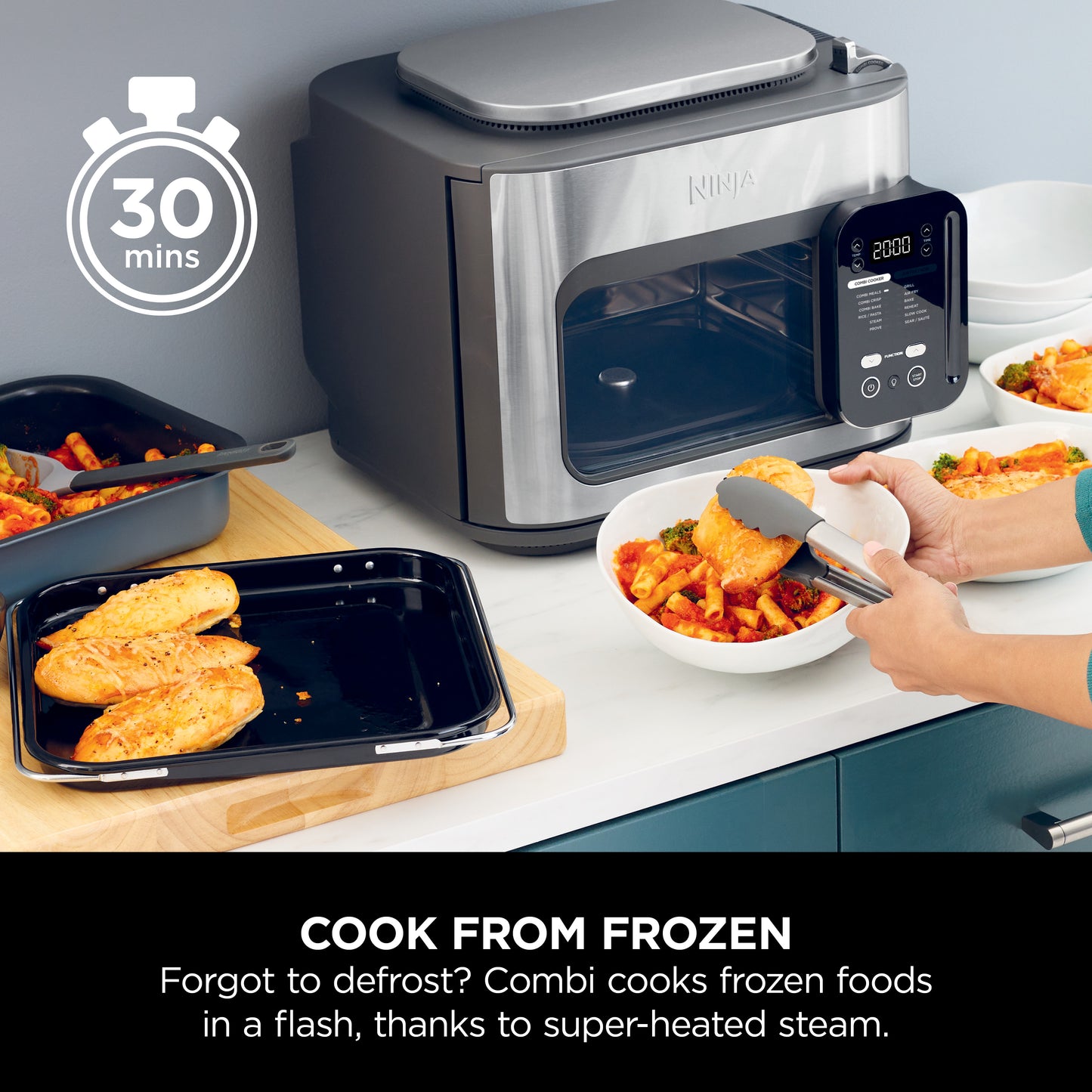 Ninja Combi 12-in-1 Multi-Cooker Oven & Air Fryer 12.5L Grey SFP700ME