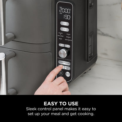 Ninja DoubleStack XL 2-Basket Air Fryer 9.5L Grey