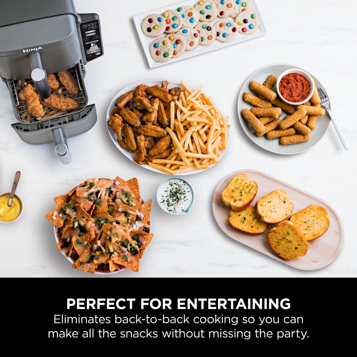 Ninja DoubleStack XL 2-Basket Air Fryer 9.5L Grey