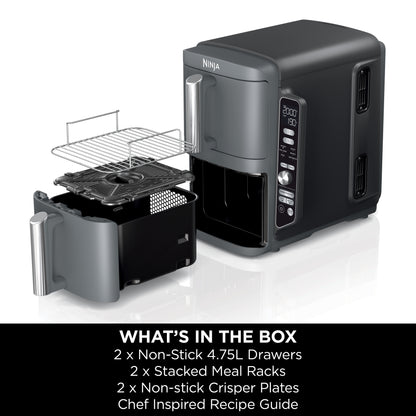 Ninja DoubleStack XL 2-Basket Air Fryer 9.5L Grey