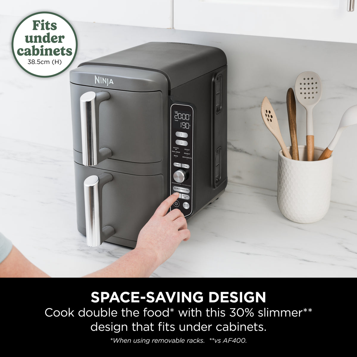 Ninja DoubleStack XL 2-Basket Air Fryer 9.5L Grey