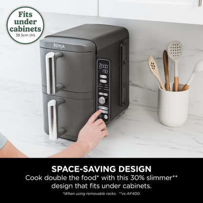 Ninja DoubleStack XL 2-Basket Air Fryer 9.5L Grey