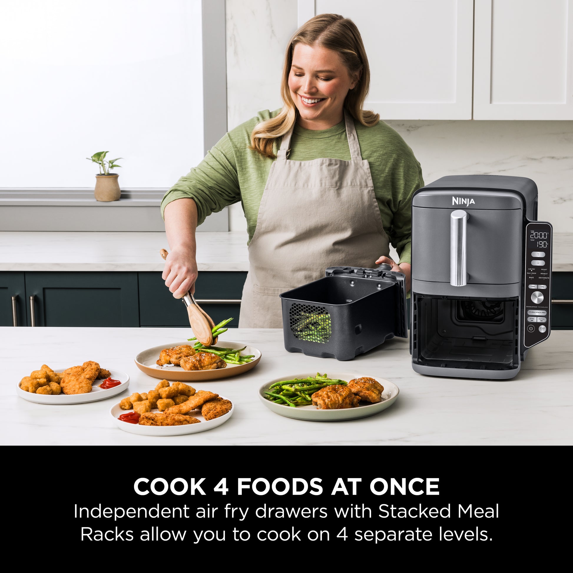 Ninja DoubleStack XL 2-Basket Air Fryer 9.5L Grey