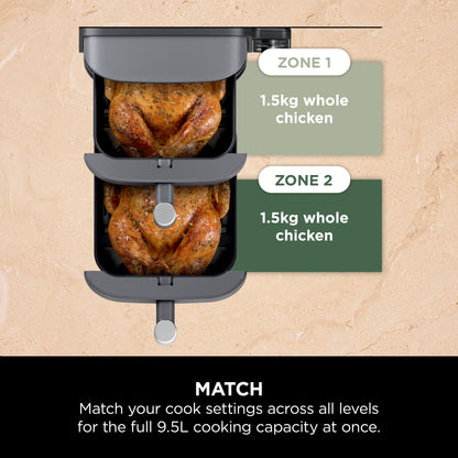 Ninja DoubleStack XL 2-Basket Air Fryer 9.5L Grey